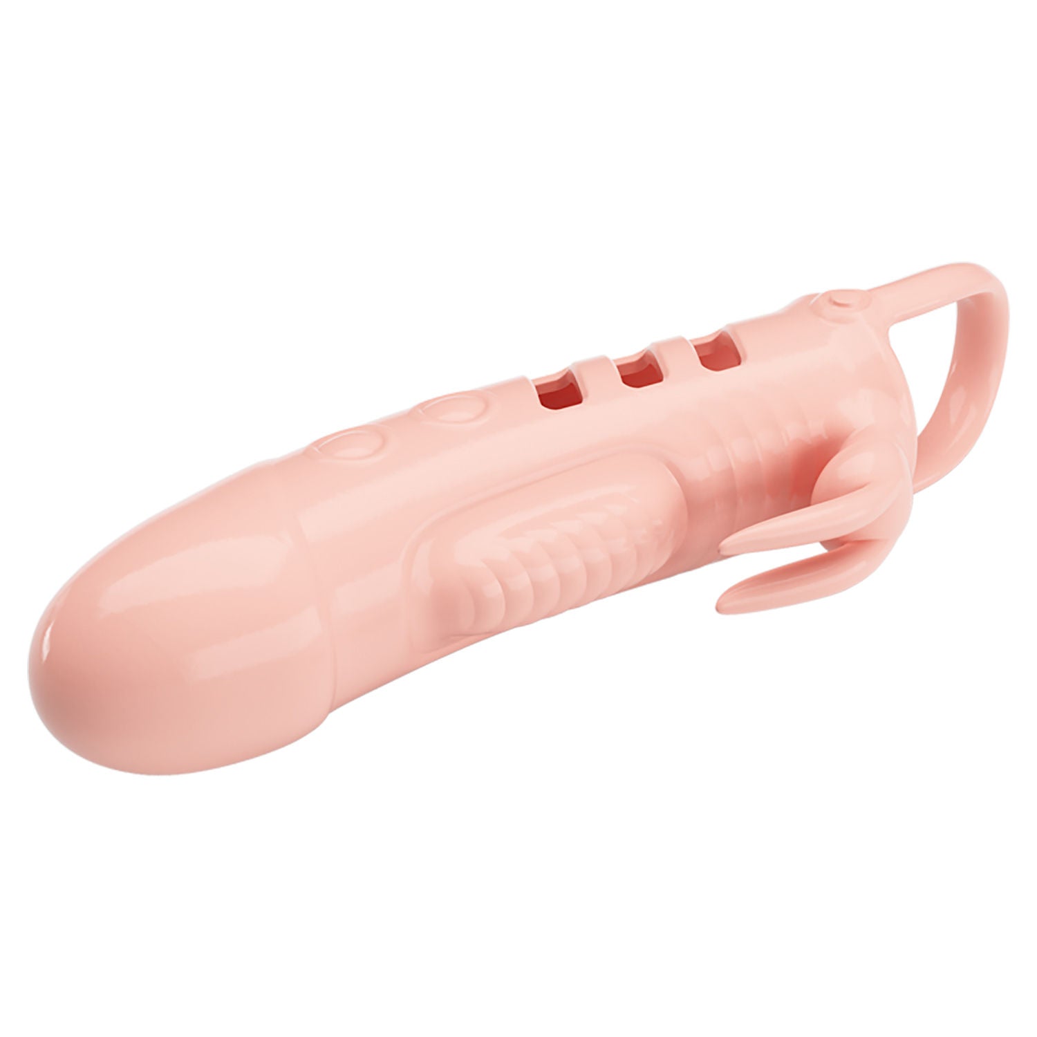 Pretty Love Sloane (Flesh) – Vibrating Rabbit Cock Sleeve > Sex Toys For Men > Penis Sleeves