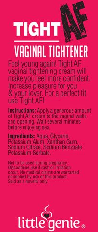 Tight AF Female Tightening Cream 44 ml 1.5 oz Tube Enhancers Female