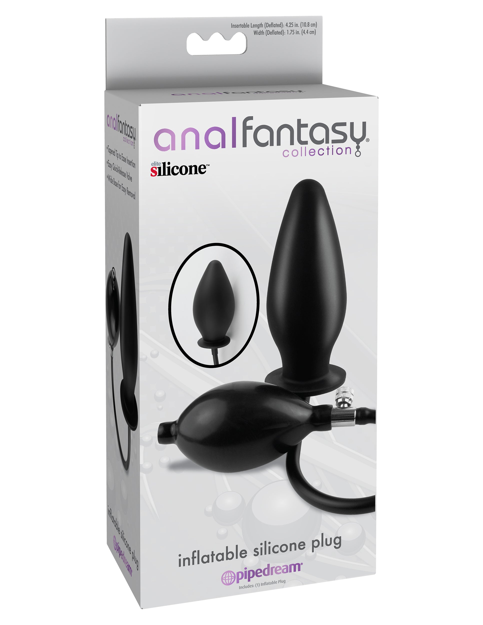 Anal Fantasy Collection Inflatable Silicone Plug - 10.8 cm Inflatable Plug > Anal Range > Anal Inflatables