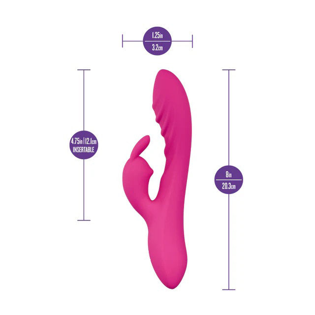 Sexy Things Wild Lust Pink 8 Inch Rabbit Vibrator with Dual Vibration Modes > Vibrators > Ladies > Rabbit
