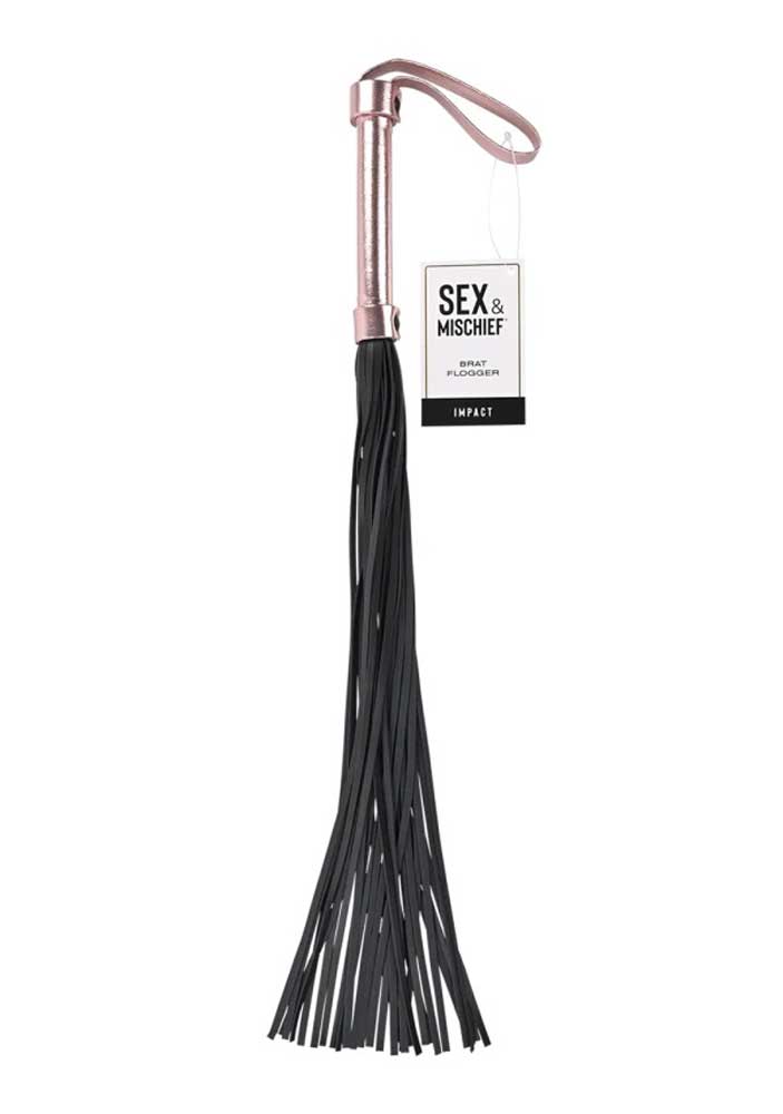 Sex & Mischief Brat Flogger with 30 Falls, 10.1 cm Length Whips & Paddles