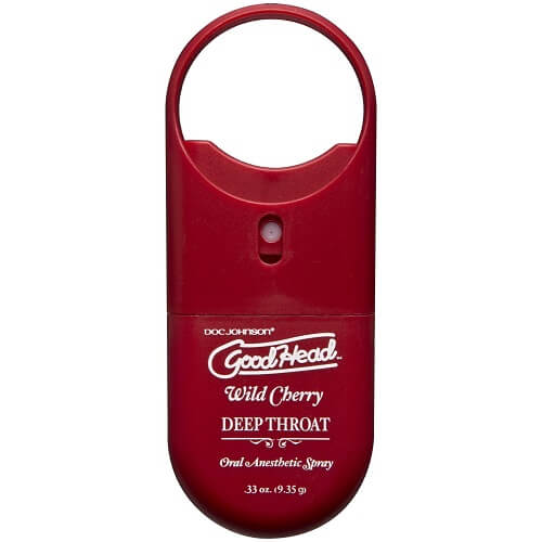 GoodHead To-Go Deep Throat Spray (Wild Cherry) – Oral Desensitizing Spray 9ml Red > Lube > Oral Gels & Sprays