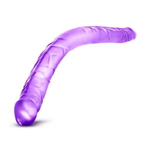 B Yours Double Dildo Purple 16in > Realistic Dildos and Vibes > Double Dildos