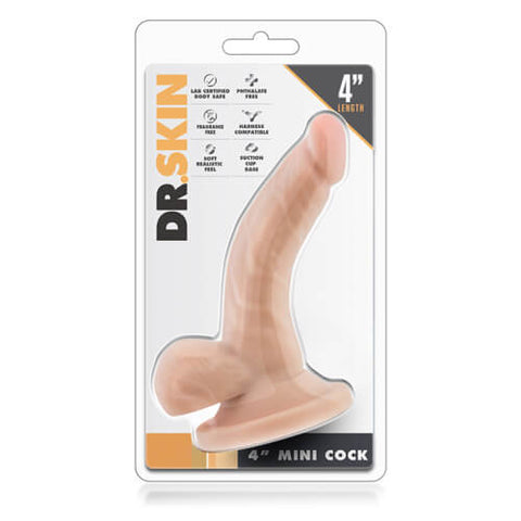 Dr. Skin Mini Cock Vanilla 4 Inch Adult Intimacy Toy Dongs Realistic