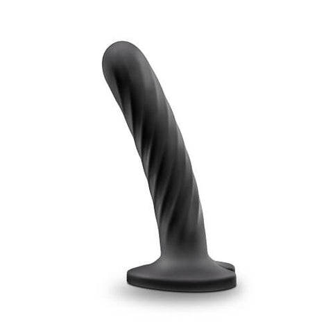 Temptasia Twist 5.5" Dong - Medium Swirling Texture Black Medium > Realistic Dildos and Vibes > Neutral Dildos