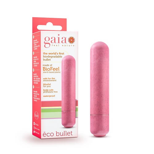 Gaia Eco Bullet (Coral) – Biodegradable Bullet > Vibrators > Mini Vibrators