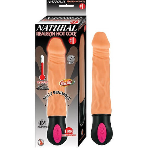 Natural Realskin Hot Bendable Vibrator with Rechargeable > Realistic Dildos and Vibes > Penis Vibrators
