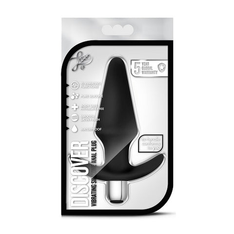 Luxe Discover Black Anal Plug with Vibrating Bullet 4 Inch > Anal Range > Vibrating Butt Plugs