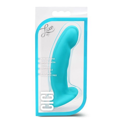 Cici– Silicone G-Spot 5" Dong with Satin Smooth Finish - Pink / Purple / Blue > Dildos > Neutral Dildos
