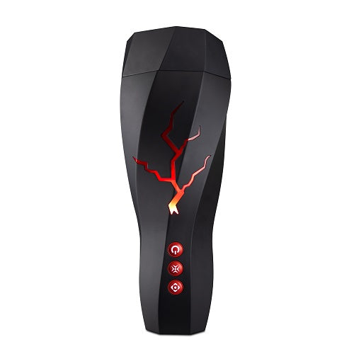 M for Men Storm (White) – Ribbed Masturbator Cup Vibrator with 7 Vibration Functions and Suction > Sex Toys For Men > Masturbators > Vibrating