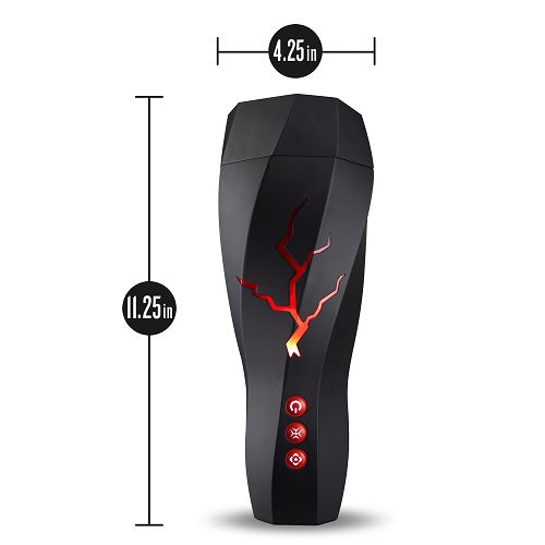 M for Men Storm (White) – Ribbed Masturbator Cup Vibrator with 7 Vibration Functions and Suction > Sex Toys For Men > Masturbators > Vibrating