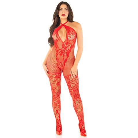 Leg Avenue Black Seamless Net Lace Lingerie Jumpsuit Bodysuit > Clothes > Bodies and Playsuits