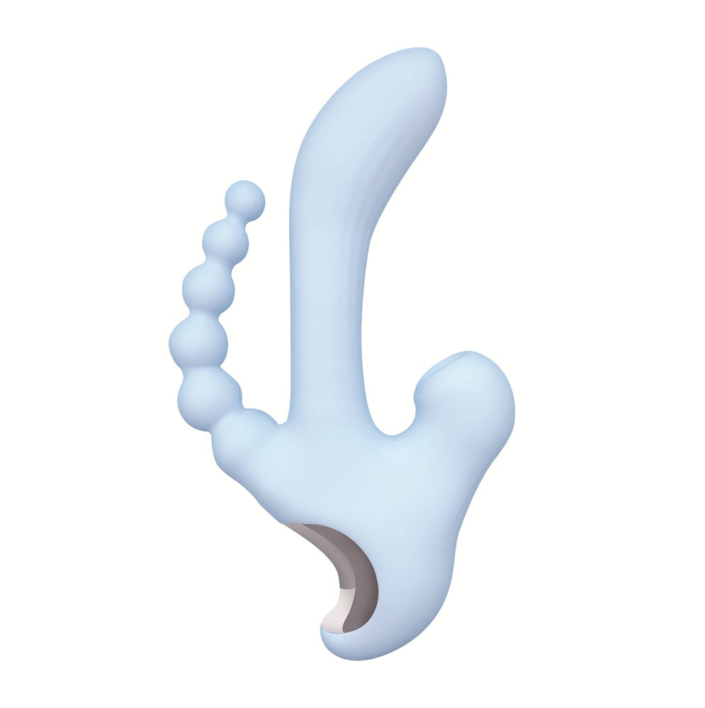 Nasstoys Sky Cirrus Three Way Vibe – USB Rechargeable 4.5 Inch Vibrator > Vibrators > Ladies > Rabbit Multi