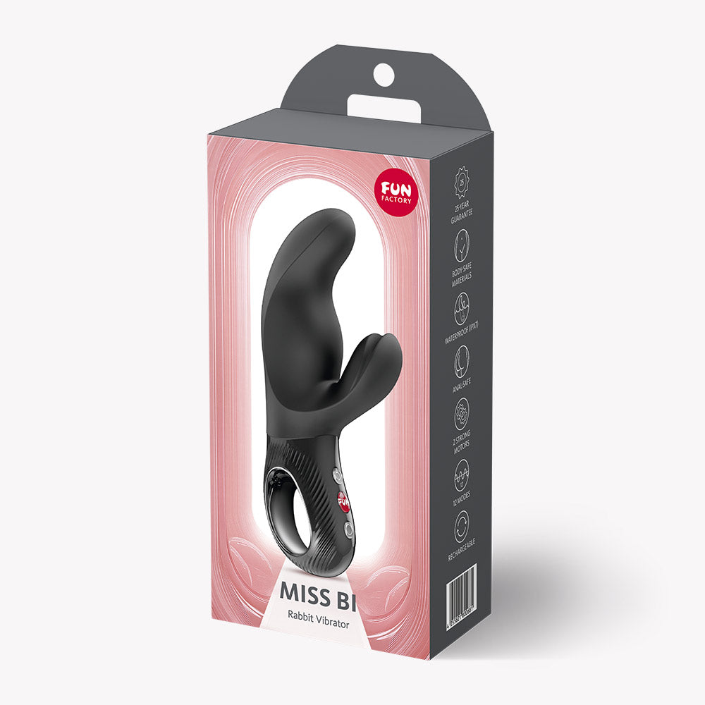 Miss Bi (Black) – Waterproof Dual Rabbit Vibrator > Vibrators > Ladies > Rabbit