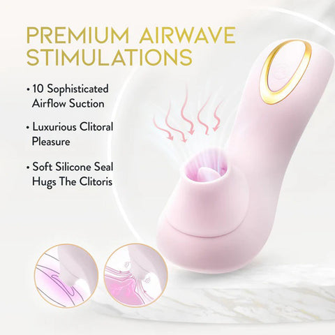 Delice Fleur Clitoral Stimulator Air Pulsing Vibrator Purple AIR PULSATION