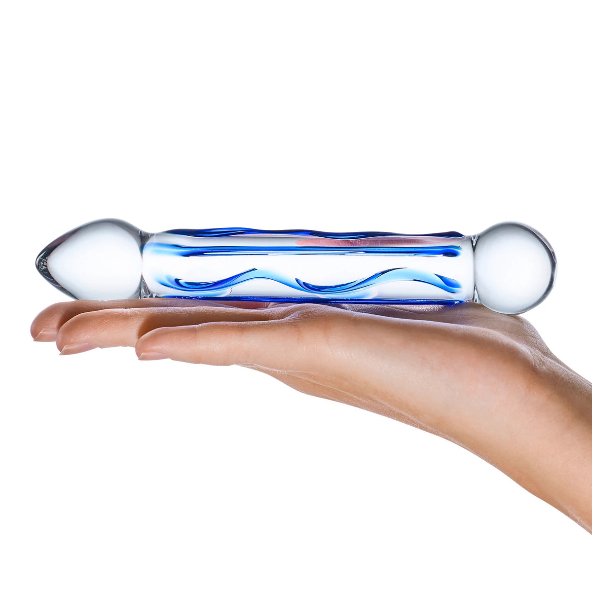 Electric Novelties Glass Dildo – 6.5 Inch Textured Full Tip Smooth Girth Adult Toy > Glass > Dildos