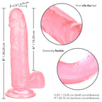 Size Queen 6 Inch Blue Realistic Dildo with Life Like Texture > Dildos > Realistic Dildos