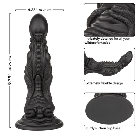 Monster Dong The Colossus 9.75 Inch Black Large Dildo Toy Dongs Big