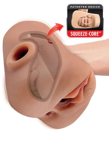 Pdx Plus Double Pounder Vibrating Squeeze Stroker Toy Light Masturbation Aids for Males