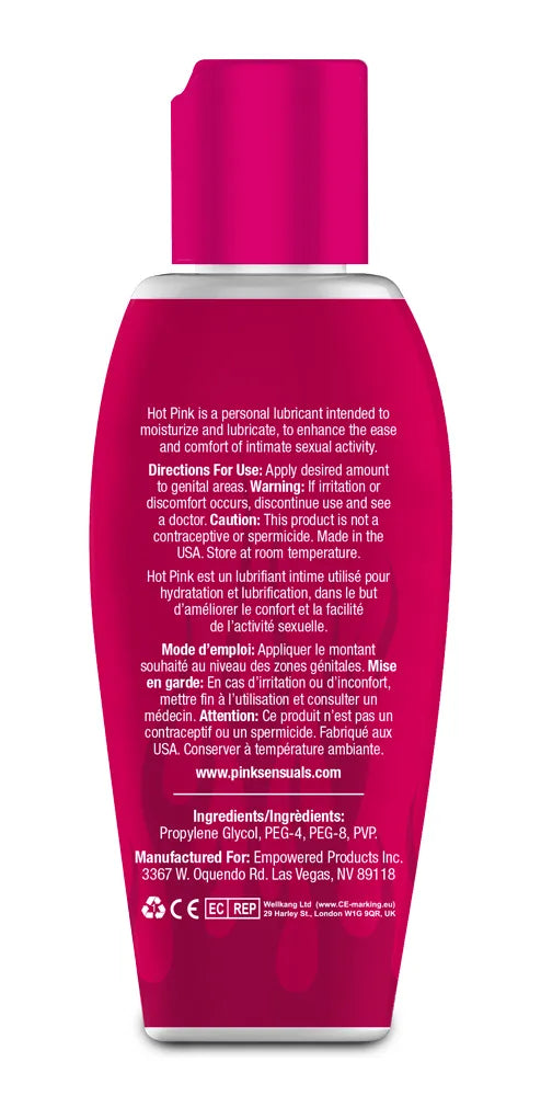 Hot Pink Warming Lubricant for Women – 2.8 Oz Water-Based Lubricant Default Title > Lube > Water Based
