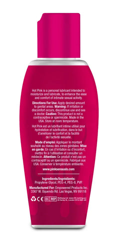 Hot Pink Warming Lubricant for Women – 2.8 Oz Water-Based Lubricant Default Title > Lube > Water Based