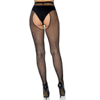 Leg Avenue Black Crotchless Fishnet Pantyhose One Size Hosiery > Clothes > Hosiery > Pantyhose & Tights