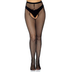 Leg Avenue Black Crotchless Fishnet Pantyhose One Size Hosiery > Clothes > Hosiery > Pantyhose & Tights