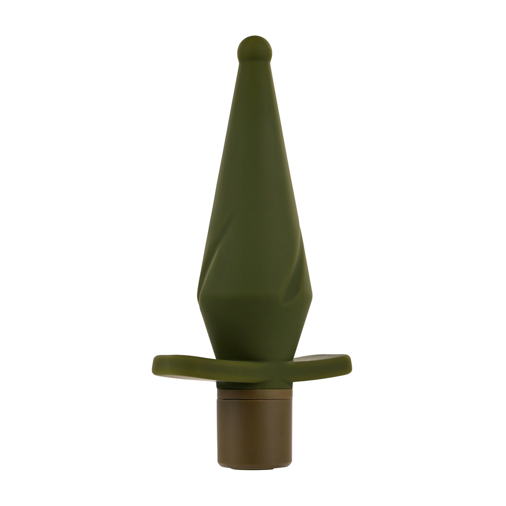 Selopa The Private Vibrating Plug 13cm x 3.5cm Green Butt Plugs - Vibrating