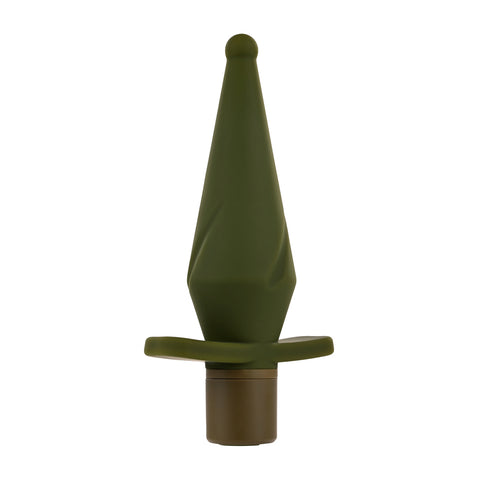 Selopa The Private Vibrating Plug 13cm x 3.5cm Green Butt Plugs - Vibrating