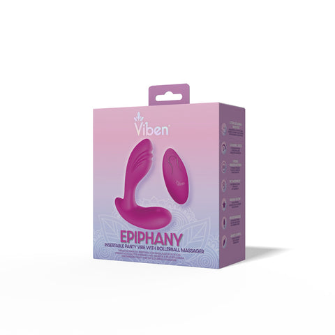 Epiphany Clitoral Rollerball Panty Vibe (Berry) – Remote-Controlled Dual Motor Panty Vibrator > Sex Toys For Ladies > Panty Vibes