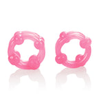 Island Rings Double Stacker Pink Glow in the Dark Stretchy TPE Cock Rings 0.75 Inch 2cm > Cock Ring > Sets