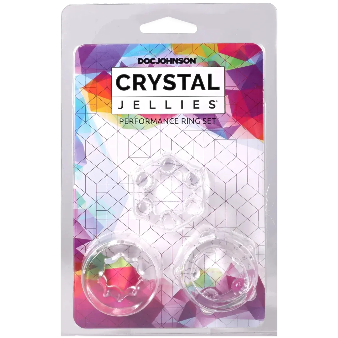 Crystal Jellies Performance Ring Set – Phthalate-Free Stretchable Silicone Rings > Cock Ring > Sets