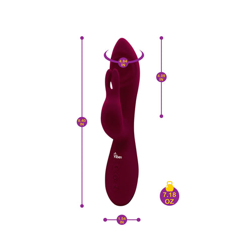 Viben Pzazz Rechargeable Thumping Rabbit Ruby VIBRATORS-RABBIT