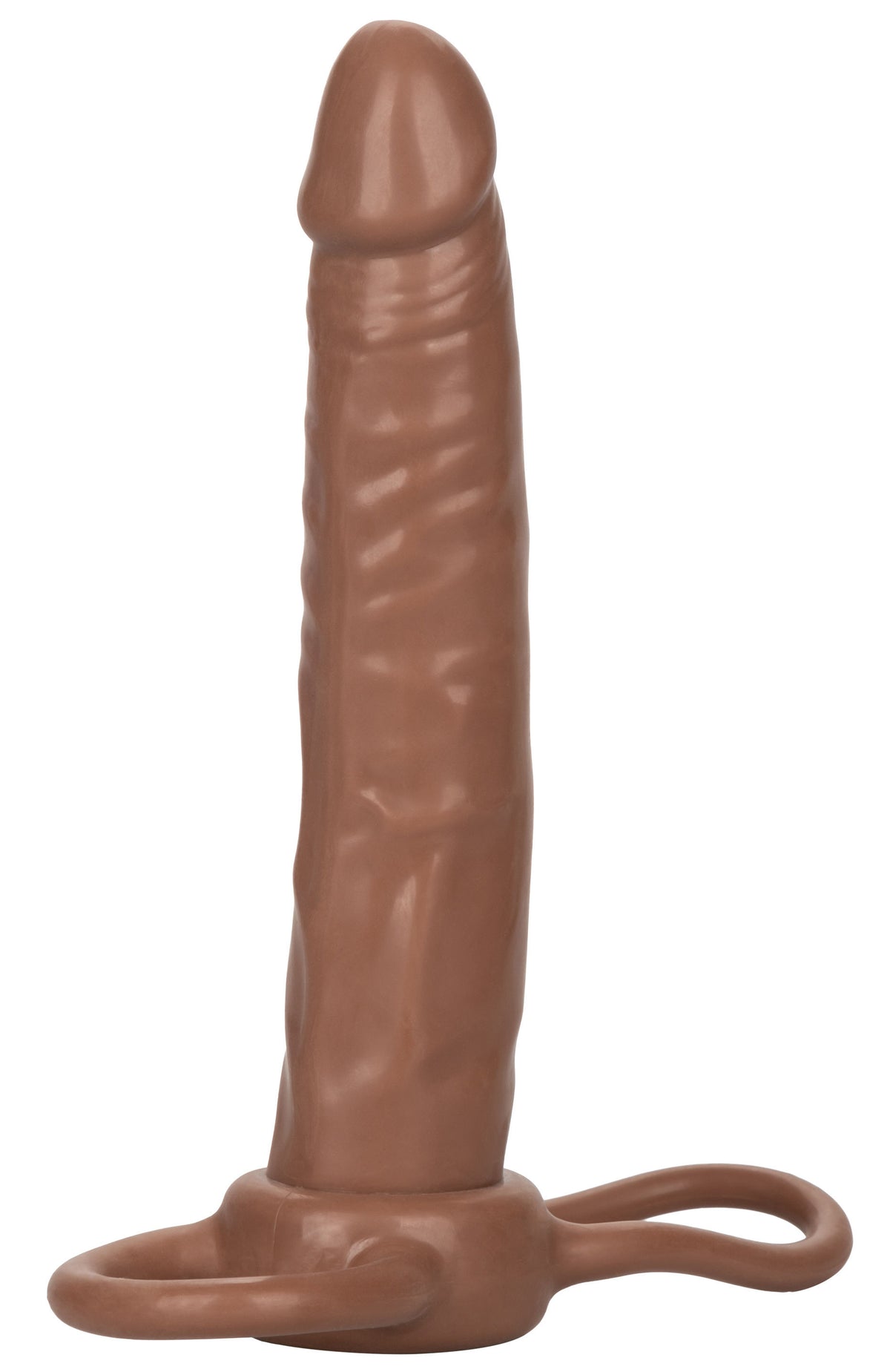 Accommodator Dual Penetrator Brown Anal Dildo with Dual Ring Design > Sex Toys For Men > Penis Sleeves