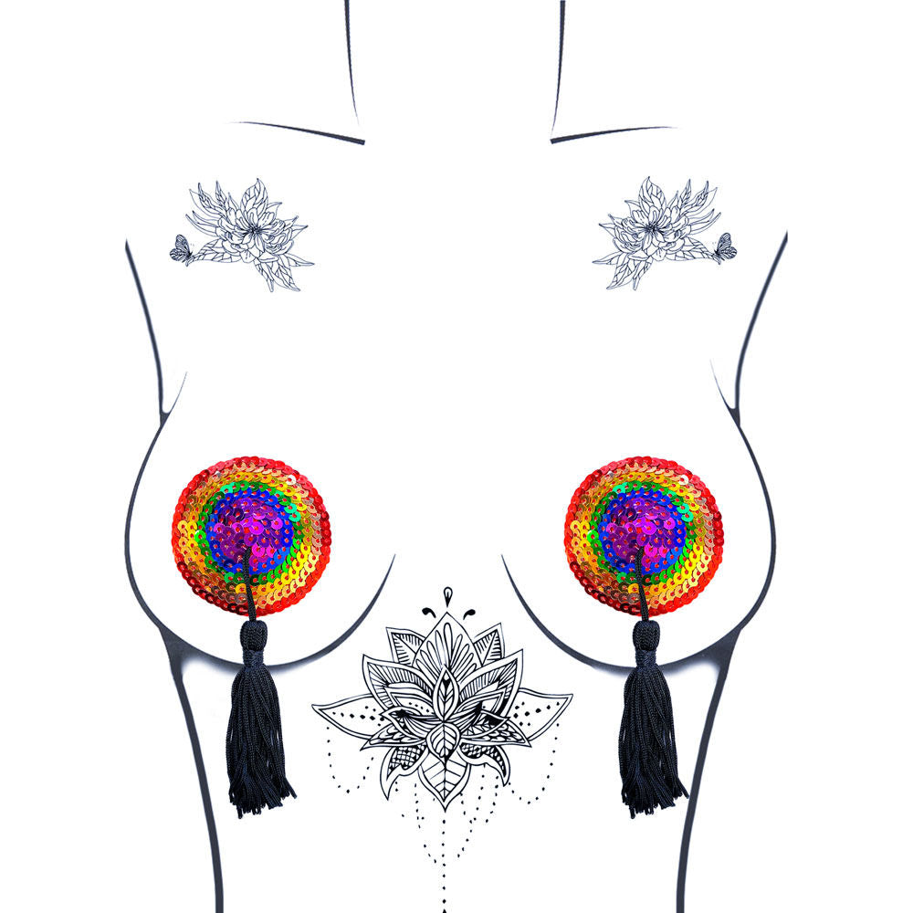 Reusable Silicone Nipztix Breast Petals With Lgbtqa Pride Designs Pasties