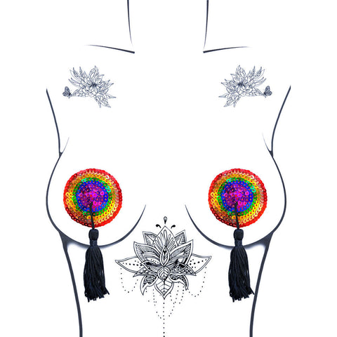 Reusable Silicone Nipztix Breast Petals With Lgbtqa Pride Designs Pasties