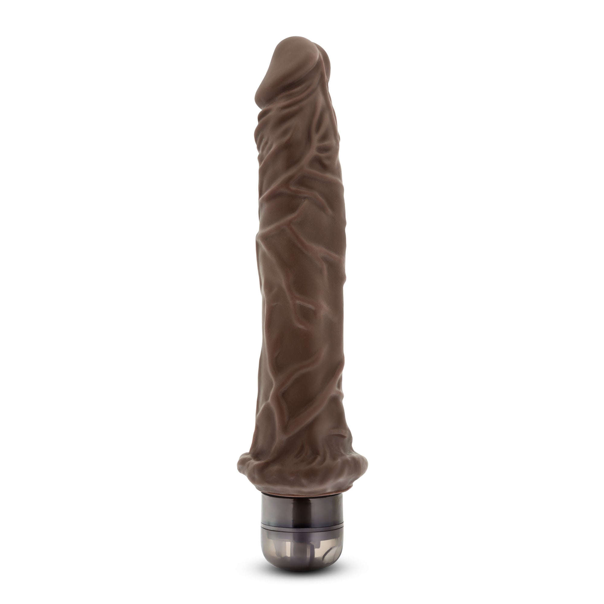 Dr Skin Vibe 8 Chocolate Realistic Vibrating Dildo 10 Inch Brown DONGS Vibrating