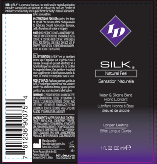 ID Silk Silicone and Water Blend Lubricant – 1 Oz Silicone and Water-Based Lubricant > Lube > Hybrid