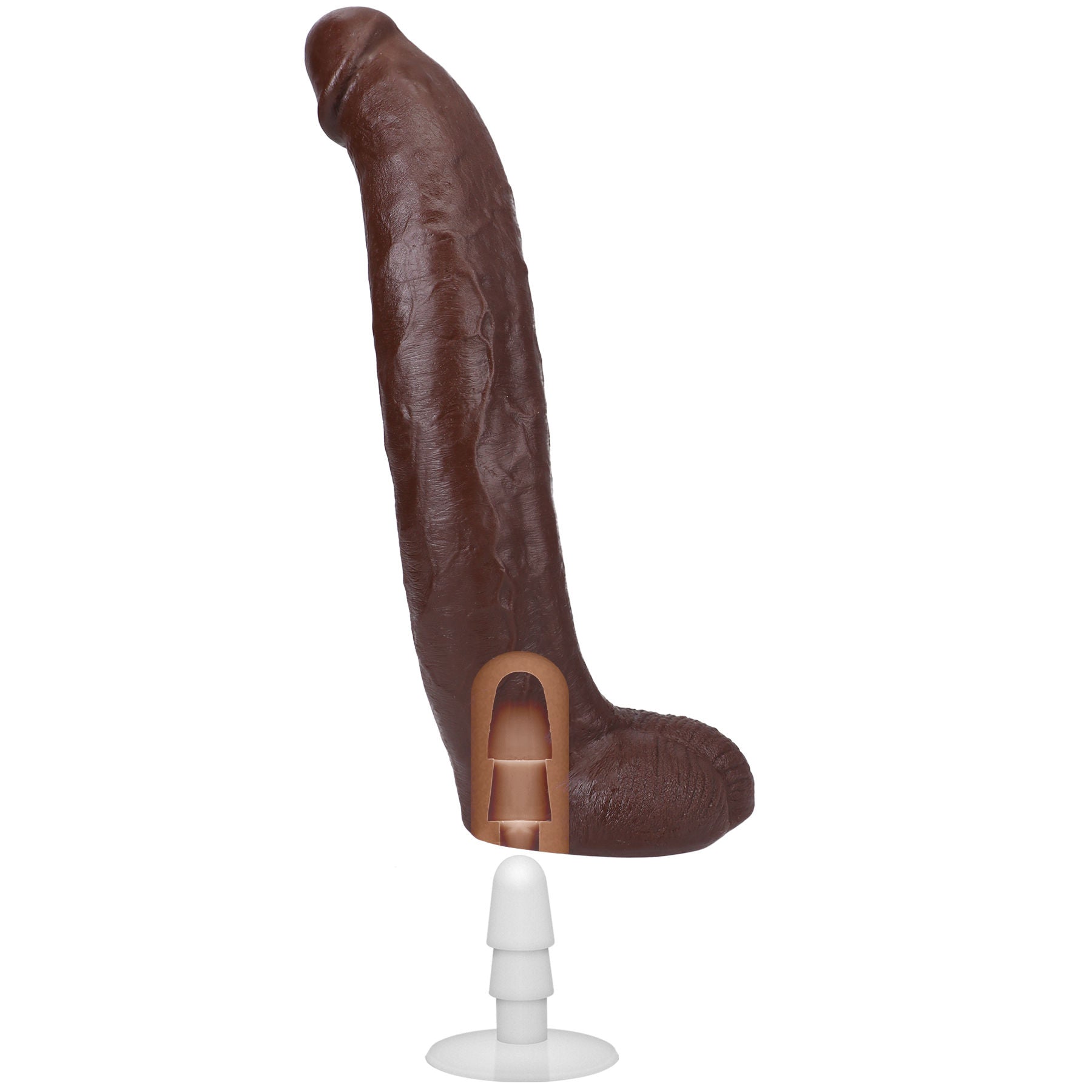 Doc Johnson Brickzilla 13 Inch Ultraskyn Realistic Dildo Chocolate Brown Dongs Big