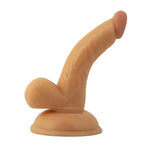 All American Mini 4 Inch Curved Dong With Balls Flesh > Dildos > Slim Dildos