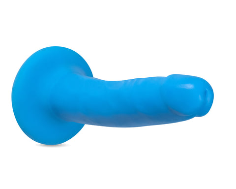 Neo Elite 6 Inch Dual Density Realistic Silicone Dildo Neon Blue DONGS