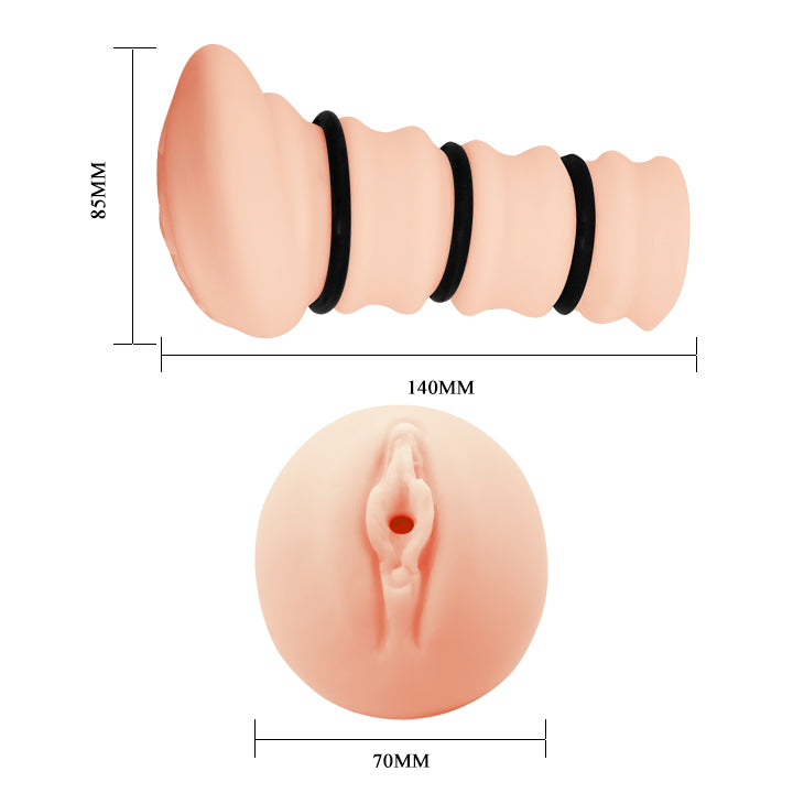 Ressi Flesh 3D Vagina (White) – Realistic Masturbator Sleeve > Sex Toys For Men > Masturbators > Manual