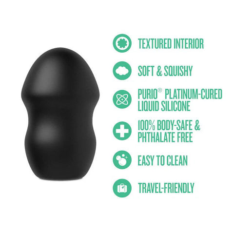 Urself Fortify (Black) – Body Safe Silicone Stroker Masturbation Aids for Males