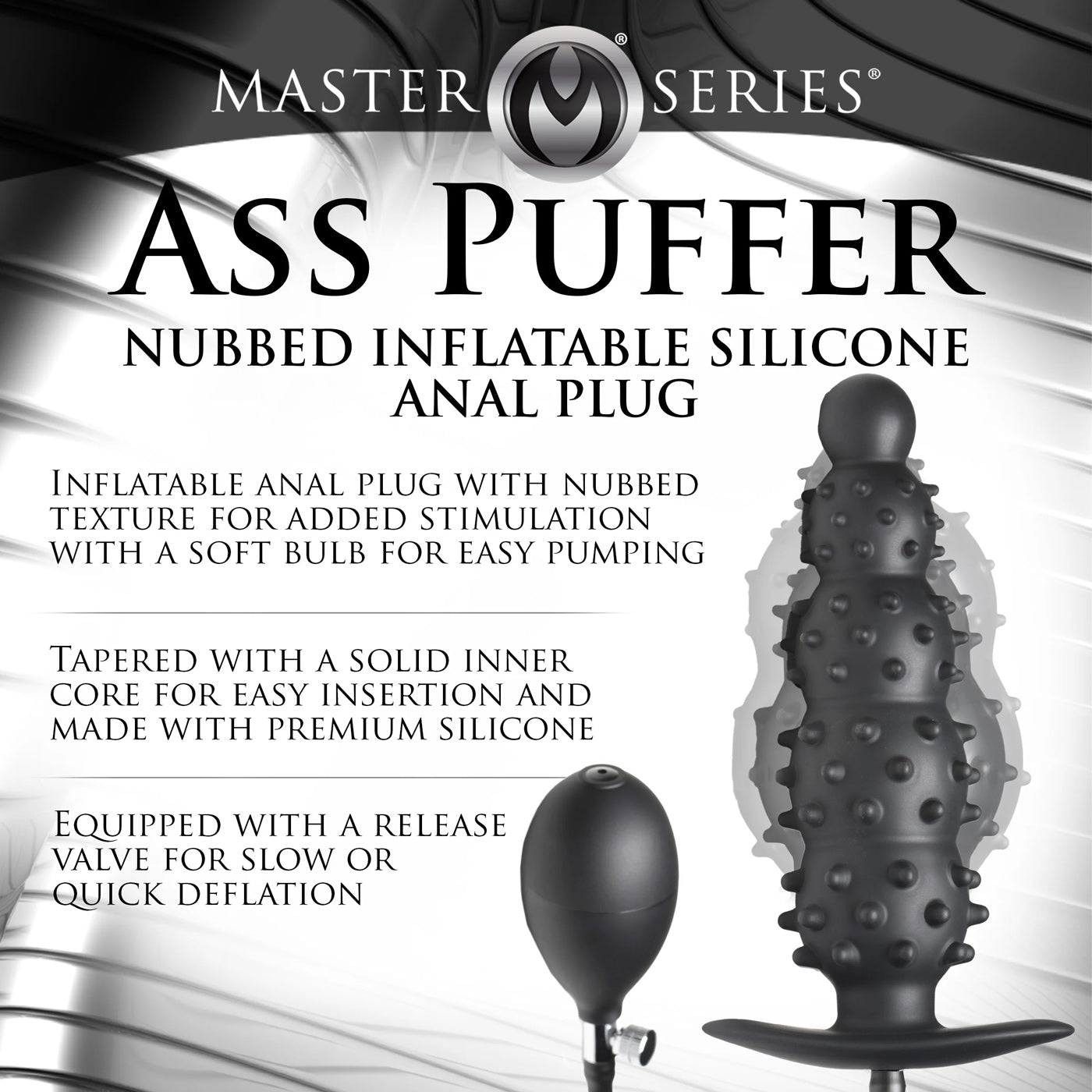 Ass Puffer Nubbed Inflatable Anal Plug > Anal Range > Tunnel and Stretchers