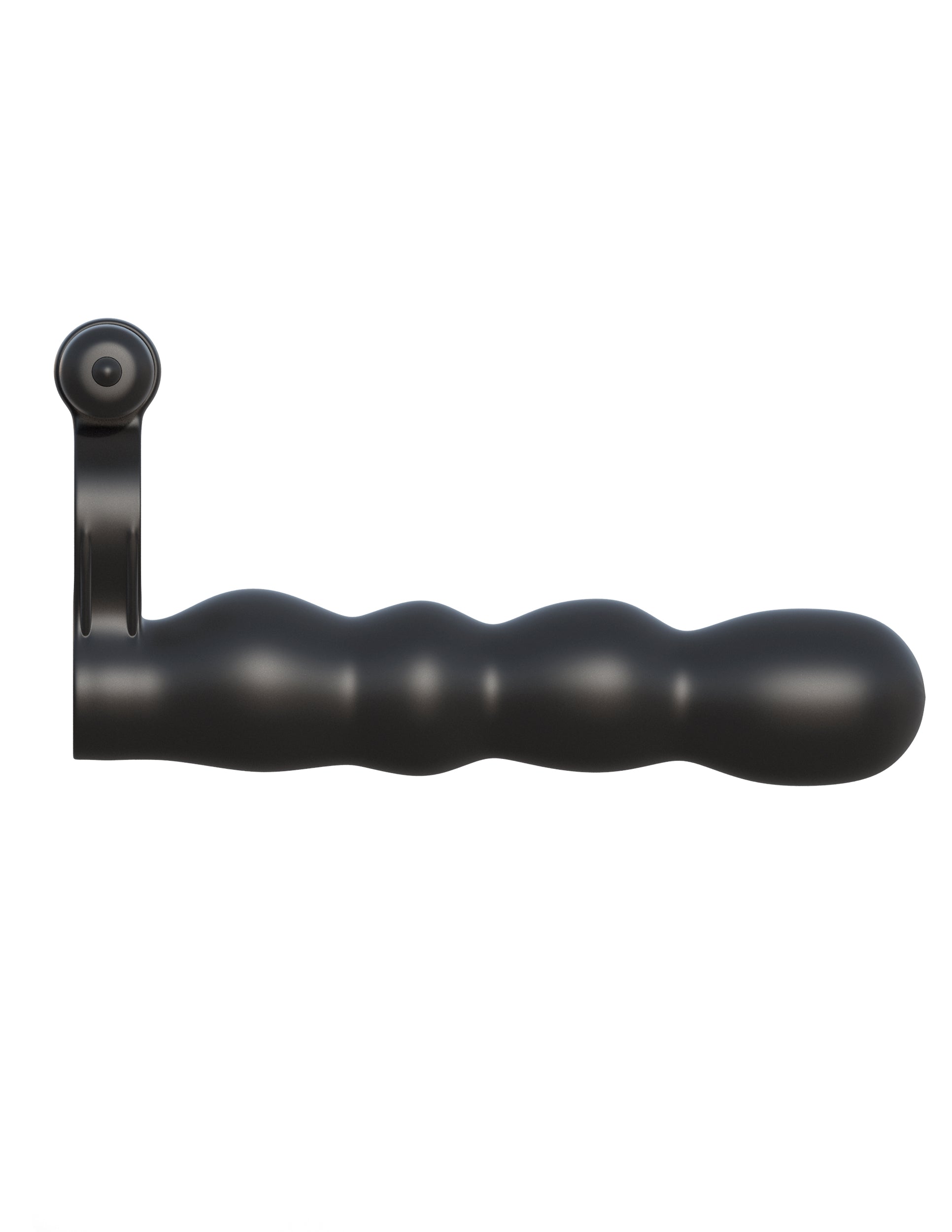 Fantasy Posable Partner Double Penetrator Black Silicone Toy COCK RINGS