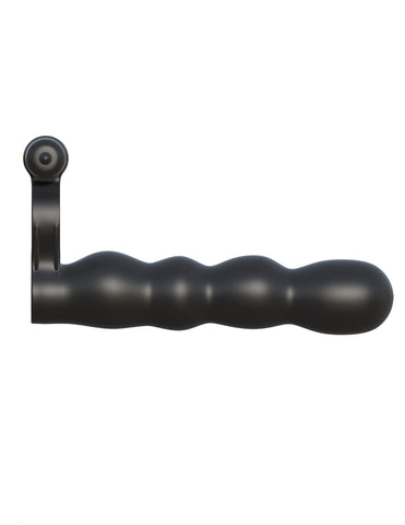 Fantasy Posable Partner Double Penetrator Black Silicone Toy COCK RINGS