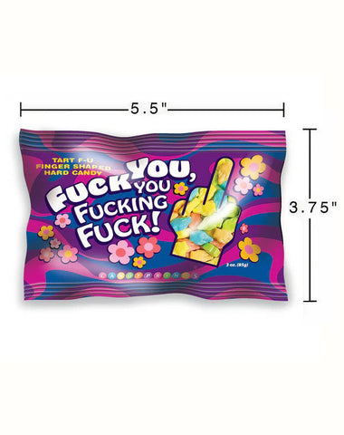Fuck You, You Fucking Fuck Candy – 3oz Bag of Edible Middle Finger Candies Edible