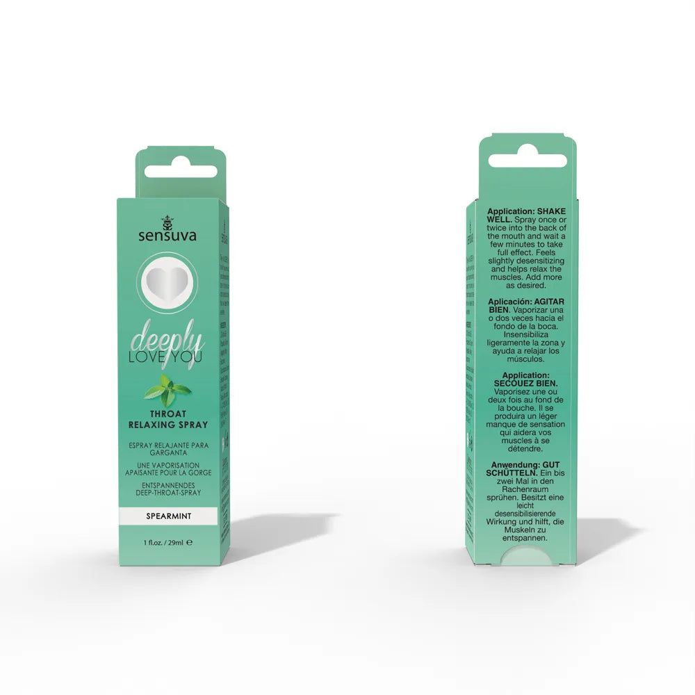 Sensuva Deeply Love You Throat Relaxing Spray – Salted Caramel / Spearmint Flavored Spray > Lube > Oral Gels & Sprays