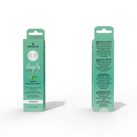 Sensuva Deeply Love You Throat Relaxing Spray – Salted Caramel / Spearmint Flavored Spray > Lube > Oral Gels & Sprays