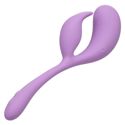 Elle Liquid Silicone Dual Flicker Vibrator in Purple with 10 Vibration Functions and USB Rechargeable VIBRATORS-RABBIT